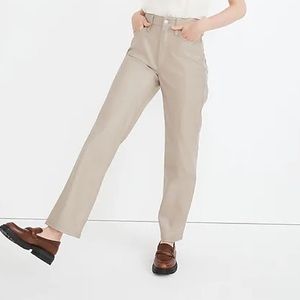 Madewell The Perfect Vintage Straight Jean: Faux Leather